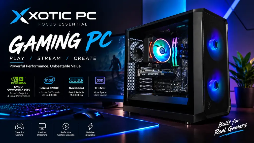 XOTIC PC Focus Essential Gaming PC