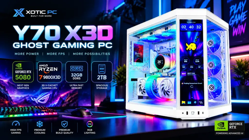 XOTIC PC Y70 X3D Ghost Gaming PC