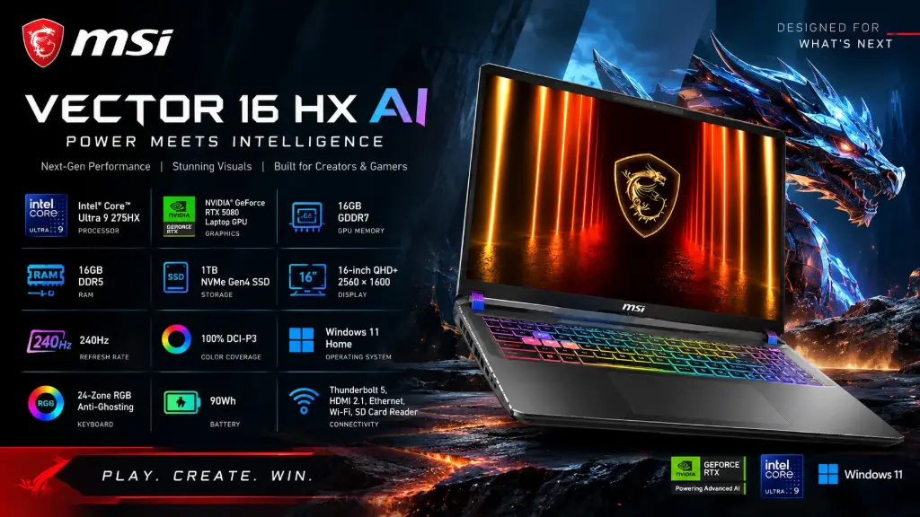 MSI Vector 16 HX RTX 5080