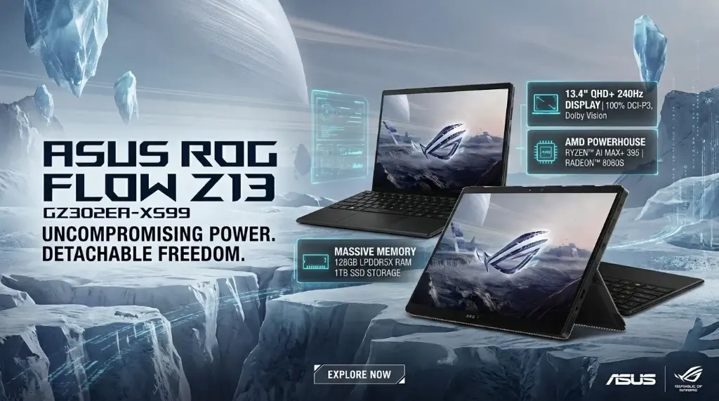 ASUS ROG Flow Z13 GZ302EA-XS99 Gaming Tablet & Laptop